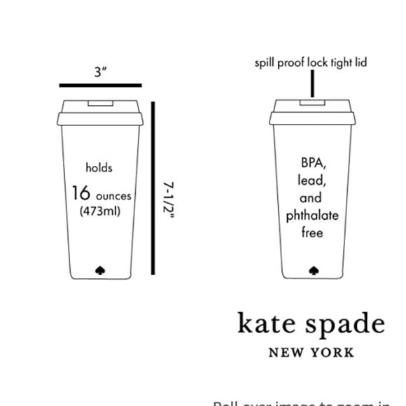 kate spade joy holiday christmas tumbler travel thermal mug nwt - Picture 5 of 6